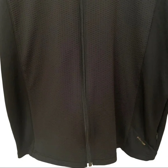 COLUMBIA Titanium Full Zip Black Hooded Jacket Stretch Athletic Size Large - Picture 12 of 16